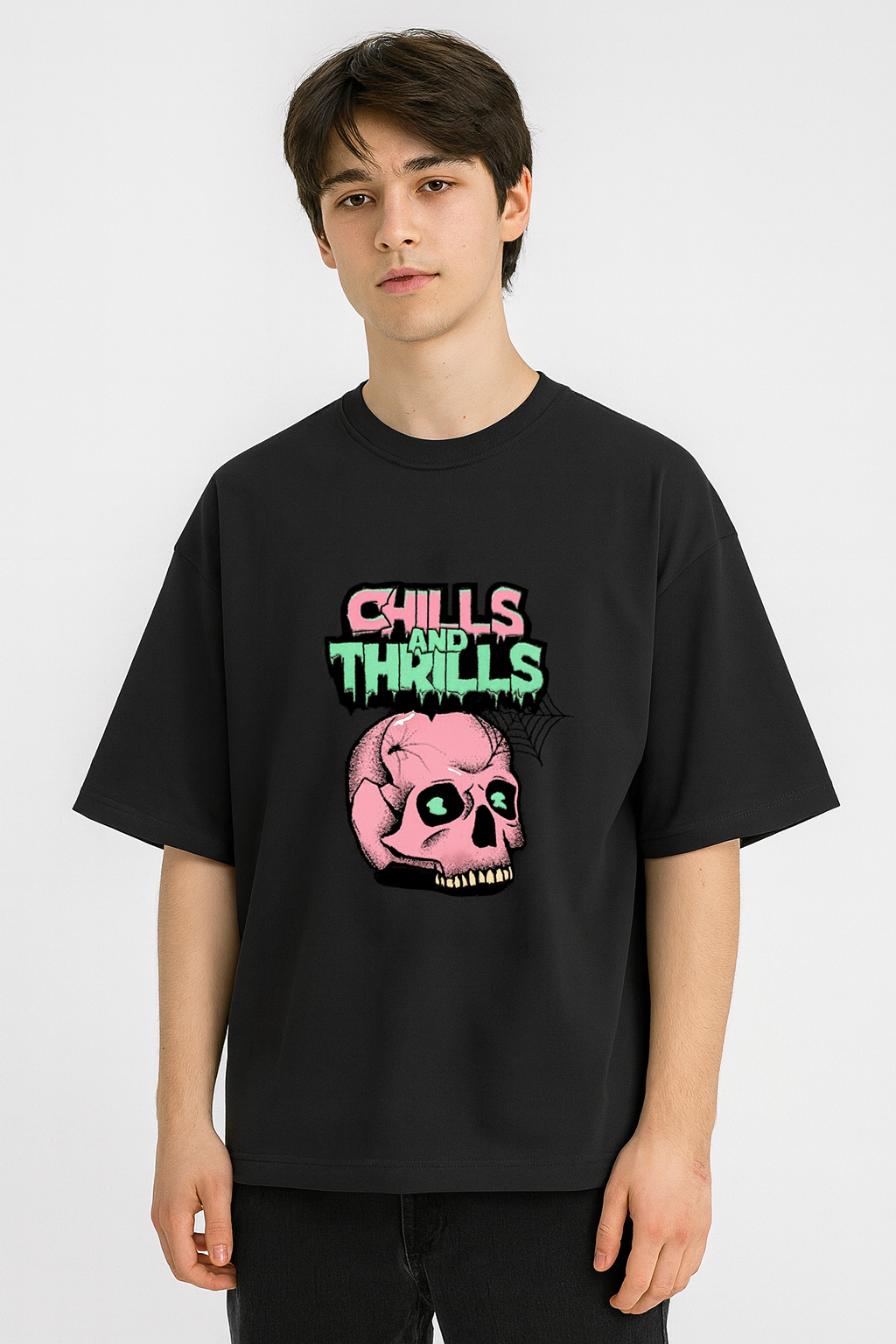 Chills and Thrills Unisex Terry Oversized Tee