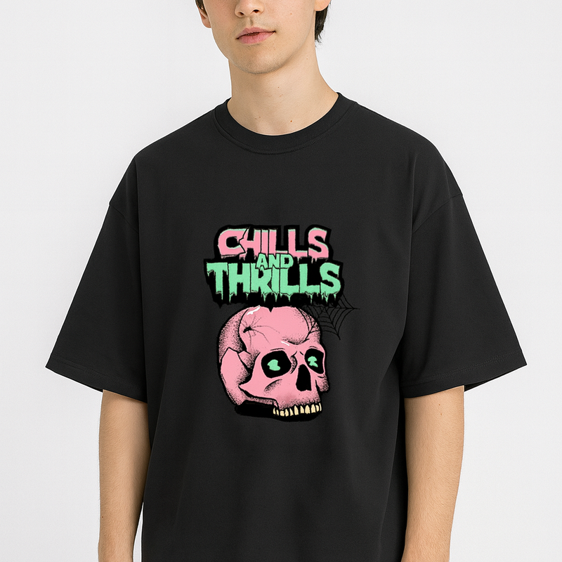 Chills and Thrills Unisex Terry Oversized Tee