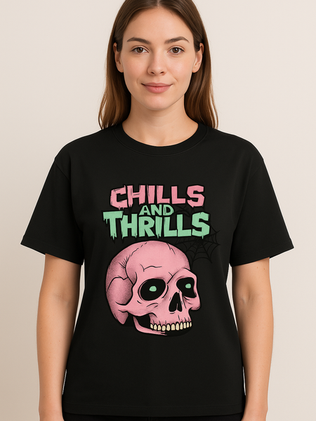 Chills and Thrills Unisex Terry Oversized Tee