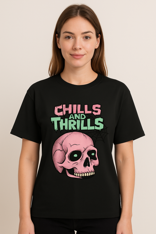 Chills and Thrills Unisex Terry Oversized Tee