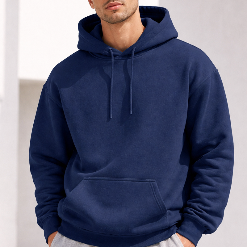 Plain Unisex Pullover Hoodie