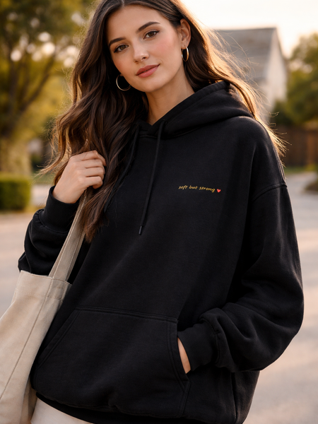 Strong Embroidery Unisex Oversized Hoodie