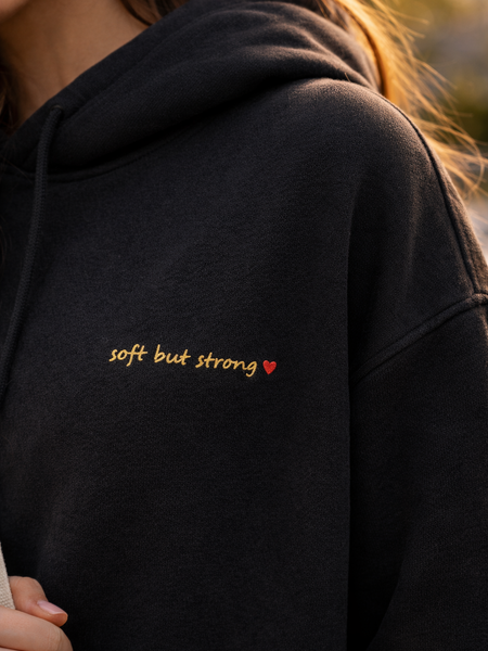 Strong Embroidery Unisex Oversized Hoodie