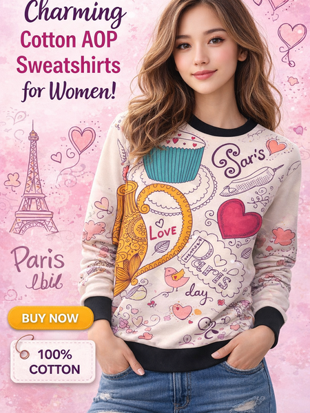Paris Unisex AOP Sweatshirt