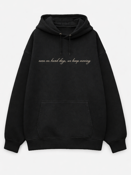 Hard Days Embroidery Unisex Oversized Hoodie