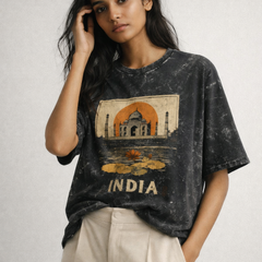 India Unisex Acid Washed Oversized Tee