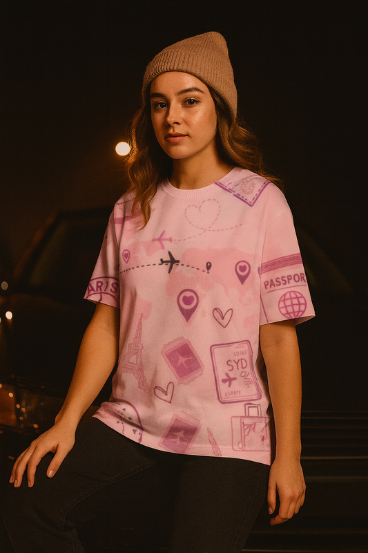 Travel Unisex AOP Oversized Tee