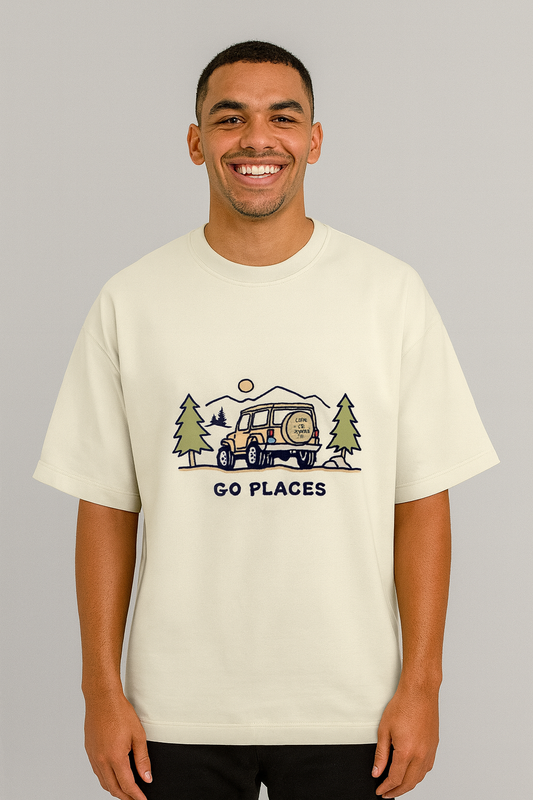 Go Places Unisex Terry Oversized Tee