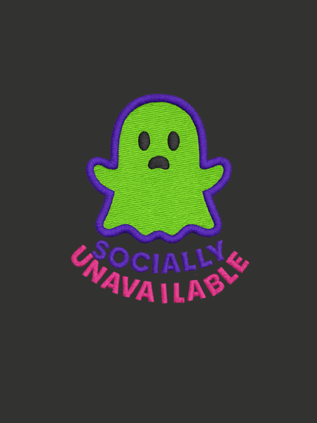 Unavailable Embroidery Unisex Oversized Sweatshirt