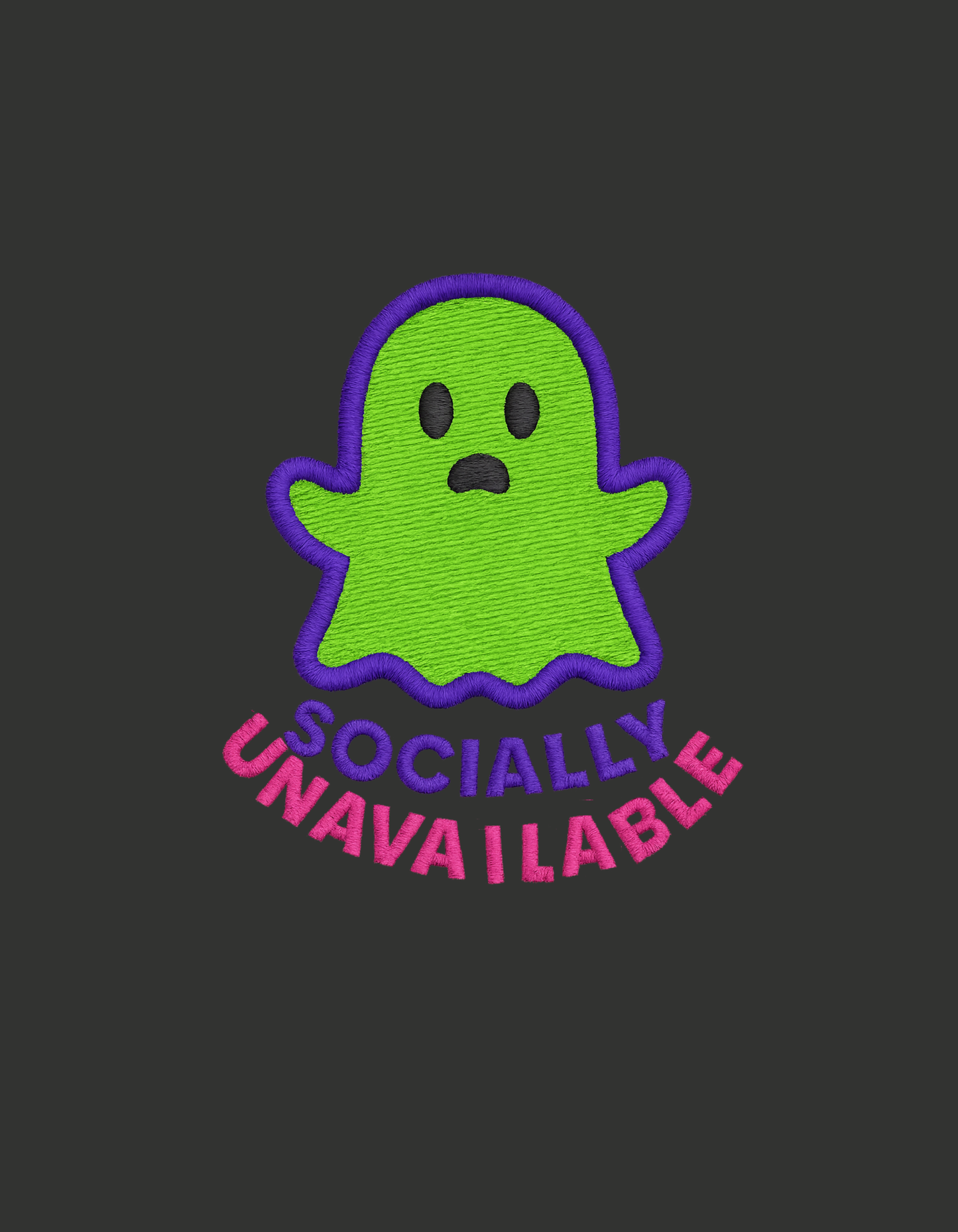 Unavailable Embroidery Unisex Oversized Sweatshirt